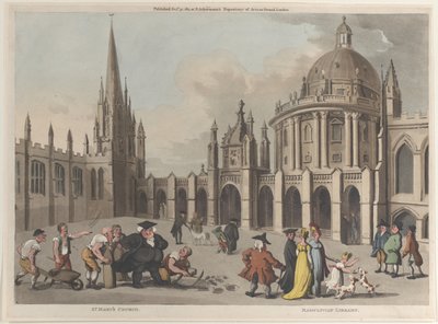Chiesa di Santa Maria, Biblioteca Radcliviana da Thomas Rowlandson