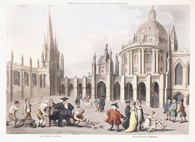 Chiesa di Santa Maria e Biblioteca Radcliviana, 1809-1811 da Thomas Rowlandson