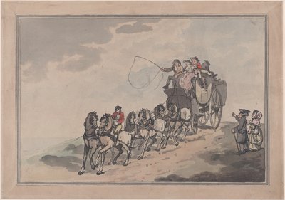 Diligenza e sei cavalli, 1786-93 da Thomas Rowlandson