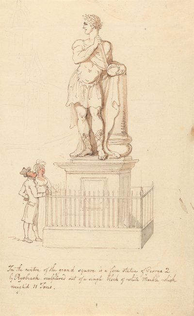 Statua di Giorgio II, Greenwich da Thomas Rowlandson