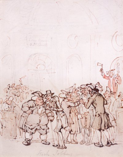 Speculatori di borsa, fine XVIII-inizio XIX secolo da Thomas Rowlandson