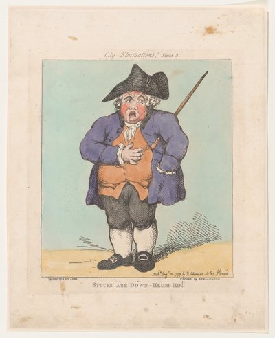 Le Azioni Sono Giù - Heigh-Ho!!, 10 agosto 1799 da Thomas Rowlandson