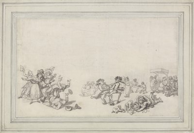 Studio di pattinatori: Pattinaggio sul Serpentine da Thomas Rowlandson