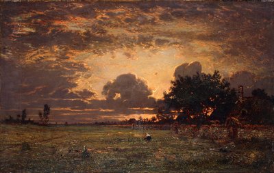 Tramonto sulla pianura di Barbizon da Thomas Rowlandson