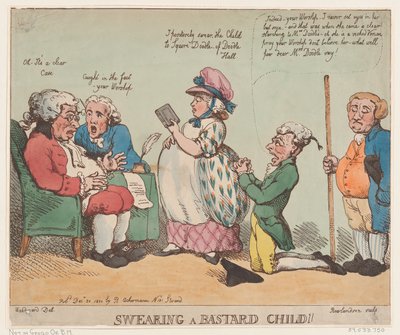 Giuramento di un figlio bastardo!, 20 dicembre 1800 da Thomas Rowlandson