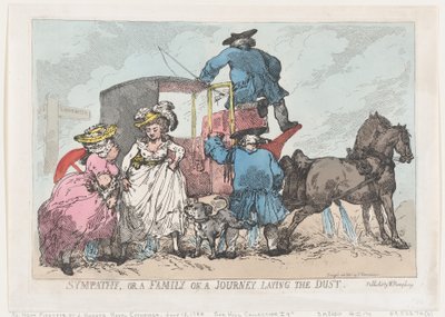 Simpatia, o Una Famiglia in Viaggio che Bagna la Polvere da Thomas Rowlandson