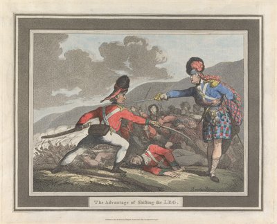 Il vantaggio di spostare la gamba da Thomas Rowlandson