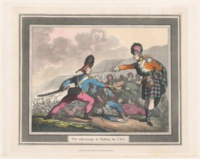 Il vantaggio di spostare la gamba, settembre 1798 da Thomas Rowlandson
