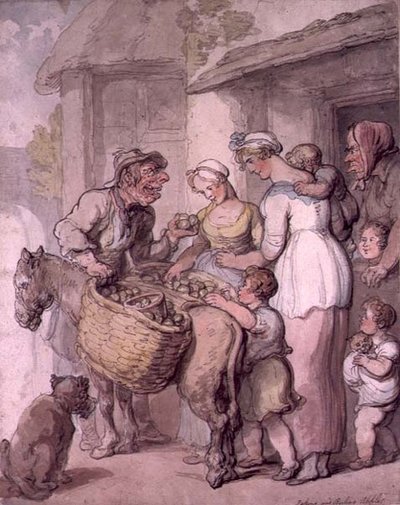 Il Venditore di Mele: Cottura e Bollitura delle Mele da Thomas Rowlandson