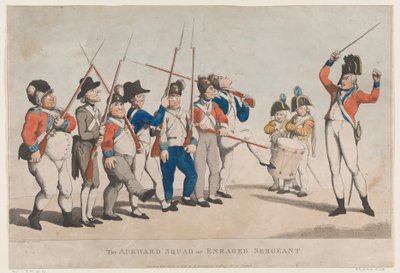 La squadra goffa o sergente infuriato, 17 luglio 1798 da Thomas Rowlandson