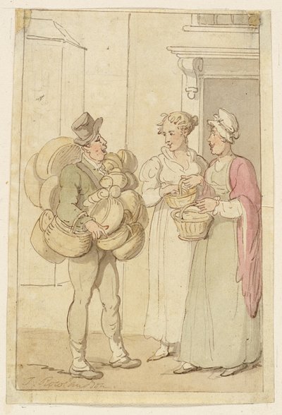Il venditore di cesti da Thomas Rowlandson