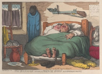 Il fagotto con accompagnamento di corno francese da Thomas Rowlandson