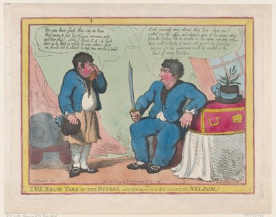 I coraggiosi marinai della Vittoria e i resti del compianto Nelson! da Thomas Rowlandson