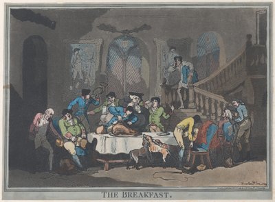 La colazione, 1 febbraio 1789 da Thomas Rowlandson