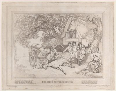 Il Cavallo da Tiro da La Vita di un Cavallo da Corsa, o Il Corridore di Alta Mettitura da Thomas Rowlandson