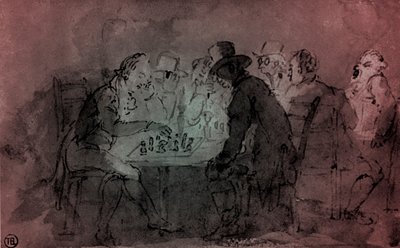 I giocatori di scacchi da Thomas Rowlandson