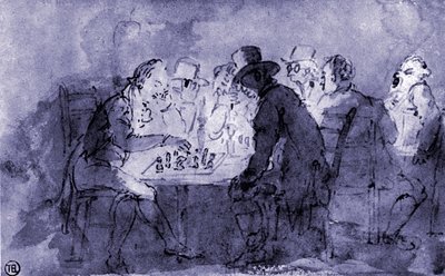 I giocatori di scacchi da Thomas Rowlandson