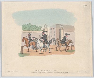 Il cancello del college da Thomas Rowlandson