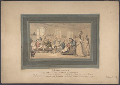I piaceri del bagno: una colazione aperta al pubblico da Thomas Rowlandson