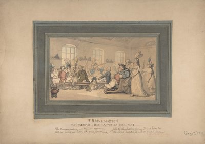 I comfort di Bath e colazione pubblica, 1780-1827 da Thomas Rowlandson