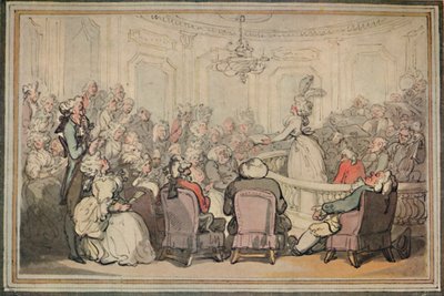 Il concerto. Da Il viaggio di Matthew Bramble a Bath, c1780-1820, 1923 da Thomas Rowlandson