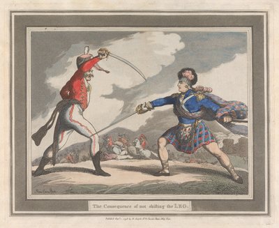Le conseguenze del mancato spostamento della gamba da Thomas Rowlandson