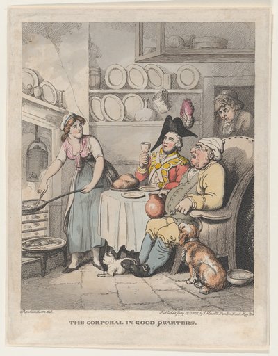 Il caporale in buoni alloggi, 18 luglio 1802 da Thomas Rowlandson