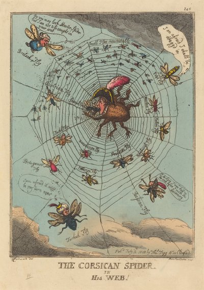 Il ragno corso nella sua tela da Thomas Rowlandson