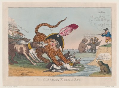 La tigre corsa in trappola!, 8 luglio 1808 da Thomas Rowlandson