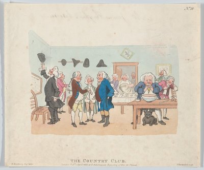 Il Country Club, 7 aprile 1803 da Thomas Rowlandson