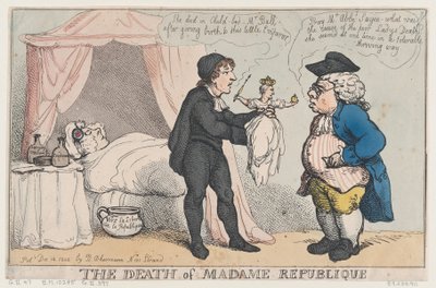 La morte di Madame Republique da Thomas Rowlandson