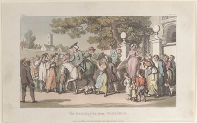 La partenza da Wakefield, da Il vicario di Wakefield da Thomas Rowlandson