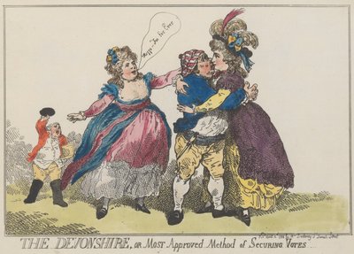 Il metodo più approvato del Devonshire per assicurare i voti, 12 aprile 1784 da Thomas Rowlandson