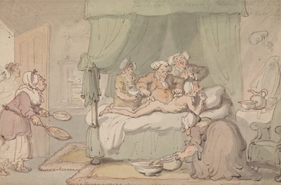 «Il dottore presenta contusioni così gravi che si ritiene necessario ricorrere alla coppettazione» da Thomas Rowlandson