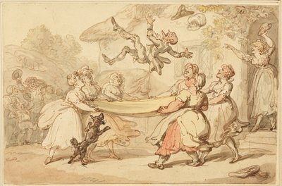 La punizione del dottore messa in atto con il piccolo divertimento di tutto il villaggio da Thomas Rowlandson
