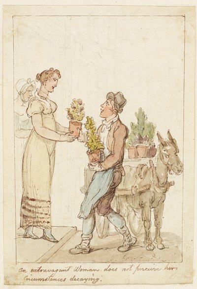 La donna stravagante non percepisce il suo decadimento da Thomas Rowlandson