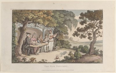 La penitente giusta, da Il vicario di Wakefield, 1 maggio 1817 da Thomas Rowlandson