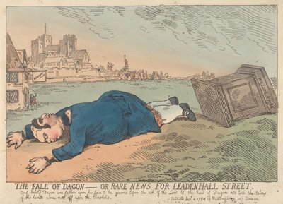 La caduta di Dagon - ovvero Notizie insolite da Leadenhall Street da Thomas Rowlandson