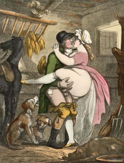 Il contadino e la lattaia, 1808-17 da Thomas Rowlandson