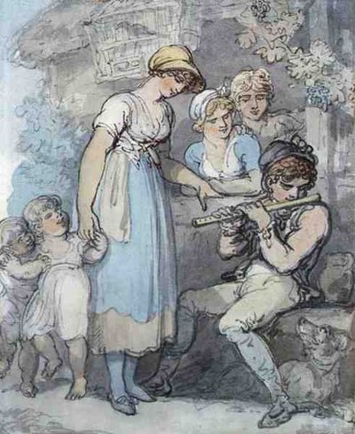 Il Suonatore di Flauto da Thomas Rowlandson