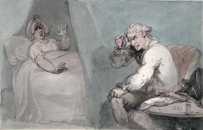 Il giocatore che va a letto da Thomas Rowlandson