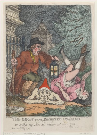 Il fantasma del mio defunto marito, o Dove sei andato amore mio da Thomas Rowlandson