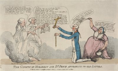 I fantasmi di Mirabeau e del dottor Price che appaiono al vecchio Loyola da Thomas Rowlandson