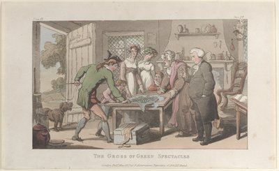 Gli occhiali verdi, da Il vicario di Wakefield, maggio 1817 da Thomas Rowlandson