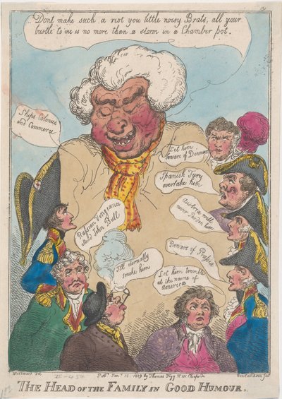Il capo della famiglia di buon umore, 15 gennaio 1809 da Thomas Rowlandson