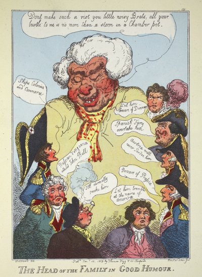 Il capo della famiglia di buon umore da Thomas Rowlandson