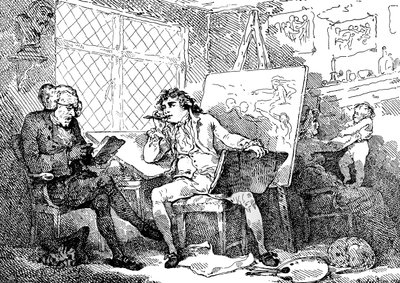 Lo storico che anima la mente di un giovane pittore da Thomas Rowlandson