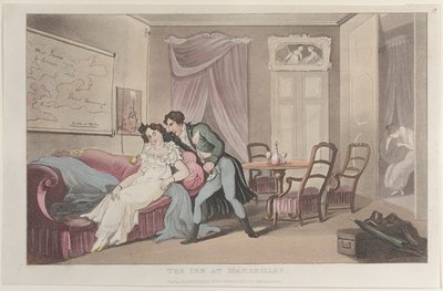 La locanda a Marsiglia, dal Journal of Sentimental Travels da Thomas Rowlandson