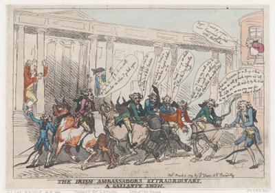 Gli Ambasciatori Straordinari Irlandesi, Uno Spettacolo Galante, 7 Marzo 1789 da Thomas Rowlandson