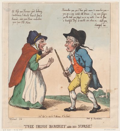 Il baronetto irlandese e la sua infermiera, 20 settembre 1799 da Thomas Rowlandson